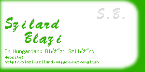 szilard blazi business card